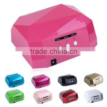 36W LED CCFL Nail Polish Timer Dryer Diamond Shape Curing Machine UV Lamp photo-2
