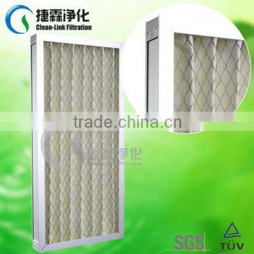 Non-woven fabrics aluminum frame foldaway plank air filter