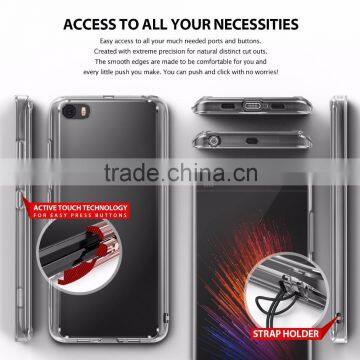 Samco Crystal Clear PC Back TPU Bumper Drop Protectiive Shock Absorption Technology Attached Dust Cap For Xaomi MI 5 Case photo-4