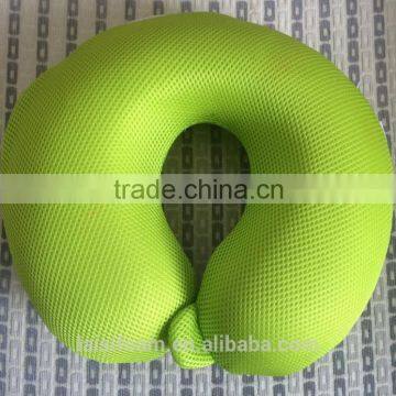 Travel foam pillow 100% car neck pillow neck massage pillow super soft fabric neck pillow LS-U-017-A