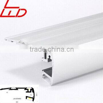 China anti-slip aluminum profile with strip LED for stairs