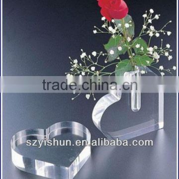 Manufacturing clear acrylic vase heart shaped acrylic flower vases