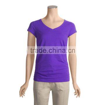 blank slim fit v-neck t-shirts wholesale