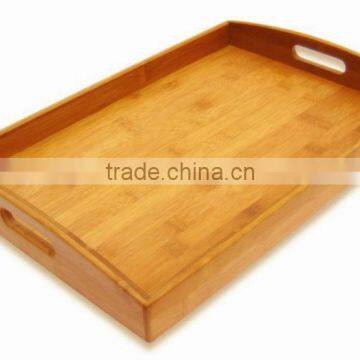 oil finished bamboo solid tray