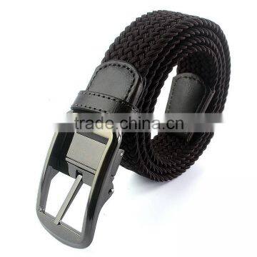 First Layer Leather High Quality Braided Elastic Golf Men's Belt photo-3