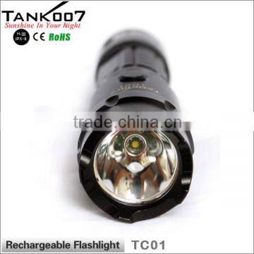 High Lumens LED Flashlight With 18650 3400mA Batteries