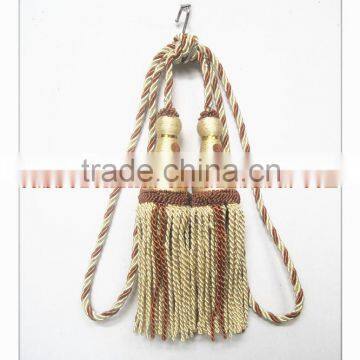 double curtain tiebacks tassel, with multi-color brush bullion