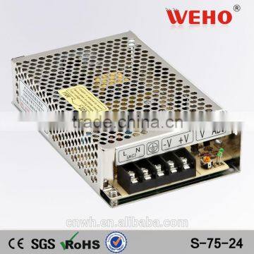 Metal case 75w 220vac 24vdc switching power supply unit 24v