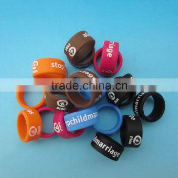 Wholesale Promotional Gift Silicone Rubber Customized thumb little finger rings