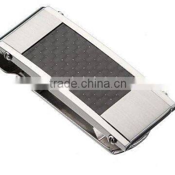 2015 promotional custom carbon fibre money clip personalized with spring customized logo