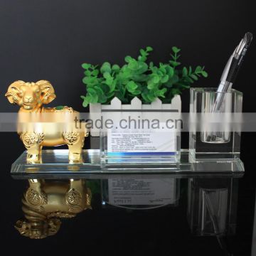 Custom office decoration crystal pen holder