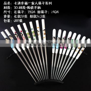 Exquiste design ceramic chopsticks with family logo