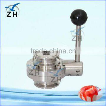 stainless steel sanitary clamped Butterfly valve 10 bar