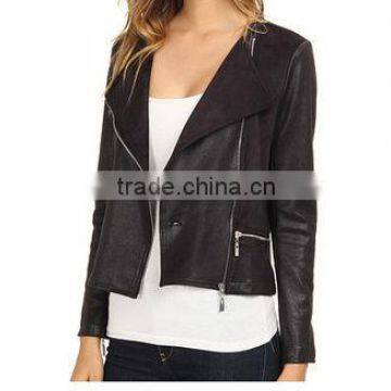 2015 several zipper sophisticated soild plain leisure jacket