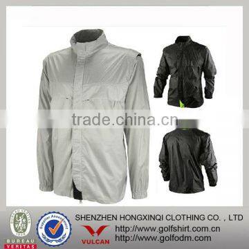 Blank sliver polyester mens unparalleled golf jackets