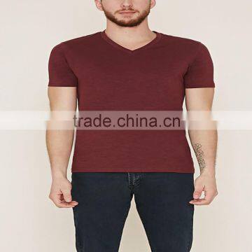 100% Polyester Latest Men's T-shirt v Neck Men's T-shirt on Sale