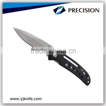 Folding Knife With Linerlock Clip Ponit Blade and Black Aluminum Handle