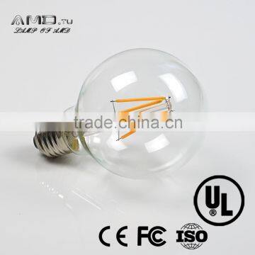 New Design Warm White 2200K E26/E27 Led Lamp 4W 6W 8W AC 110V 220V G80 Led Goble Lights Warm White 360 Degree Led Filament Bulb photo-3