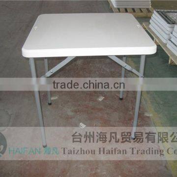 High Durable Blow Molding PE 2FT White Square Folding Dining Table /hot Sell Square Plastic Dining Room Table photo-2