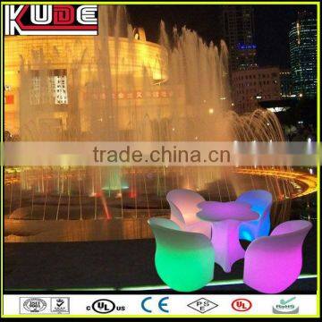 LED series colorful modern luminous plastic garden furniture outdoor furniture/solar led light outdoor furniture