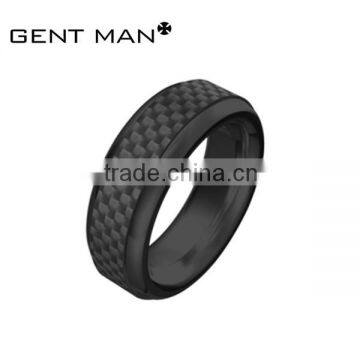 High quality new arrival titanium carbon fiber ring Titanium Wedding Bands