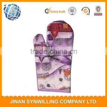 cotton customized printed kitchen oven gloves