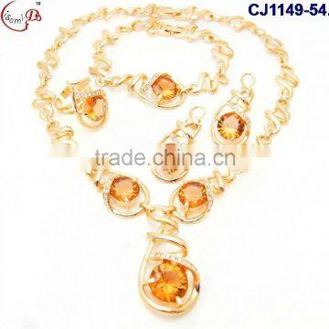CJ1149-(53-57) 2016 Fashion Jewelry Gold Plating With Rhinestone Jewelry Crystal Fashion Jewelry Set photo-2