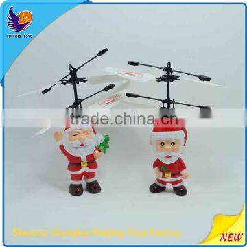 Infrared Induction Flying Santa Claus Toy With LED HY-838U Christmas Set New 2016 Battery Operated Santa Claus Toys Flying Santa