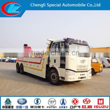 Heavy duty towing wrecker FAW wrecker 6x4 car recovery road wrecker cheap wrecker china wrecker tow trucks for sale