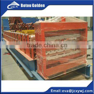 Double layer tile glazed panel color steel roof roll forming machine