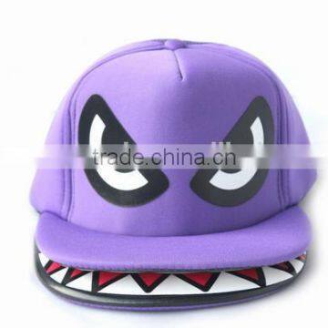 fashion children cartoon double deck durk hip hop peaked printing cap