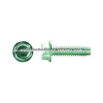 Slotted Indented Hex Washer Head Thread Cutting Screw