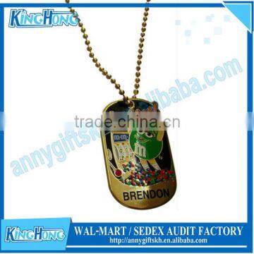 Gold plated custom shape dog tag