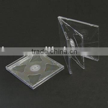 Weight 10.4mm Double Clear PS CD Jewel Case