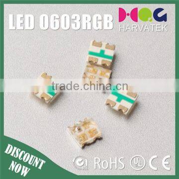 Factory price ingan chip material surface mount 0603 4-pin rgb led diode