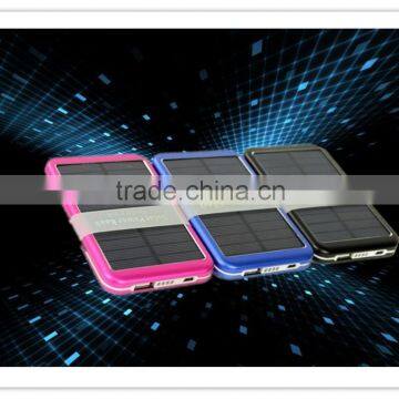 8000 mah Solar Power Bank Panel Portable Charger