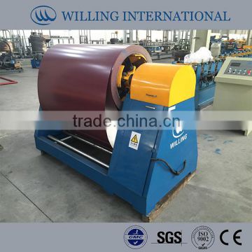 Roofing sheet sheet uncoiler