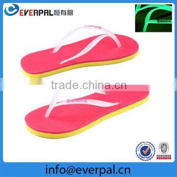 2014 hot sale beach flip flops luminous flip flop