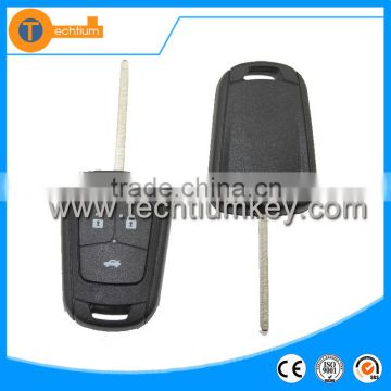 high quality wholesale 3 button remote key blank without logo with uncut blade for Chevroet orlando aveo 2012 cobalt camaro