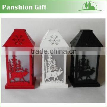 New christmas silhouette wooden lantern