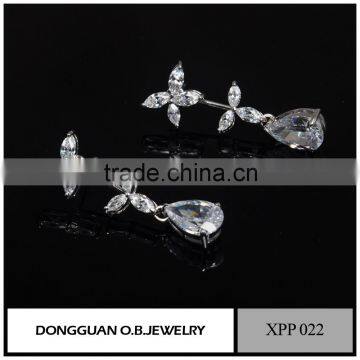 Fashion Silver jewellery Crystal Earring Studs Wholesale For Ladies On Alibaba Wholesale