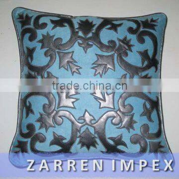 Velvet PU Patchwork Cushion Cover