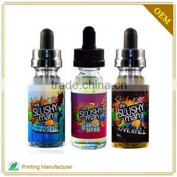 Custom Design E-liquid Bottle Labels Sticker