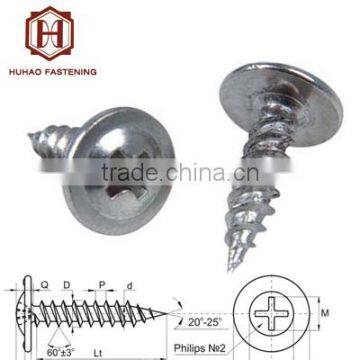 phillips cross slivery zinc truss head self tapping screw