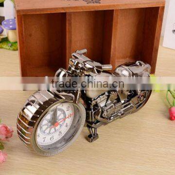 fashion home decor motorcycle table time alarm desktop clock