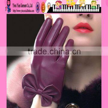 Best Selling Purple Bow Gloves Sexy Wholesale Purple Bow Gloves