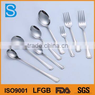 Silver Plated French Tableware Knife Fork Spoon Set