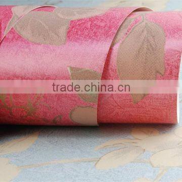Pure Paper Wallpaper With Flowers for Wedding Wall Decorations photo-2