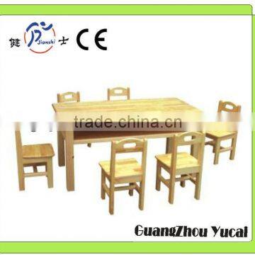 Wooden school furniture children desk and chair