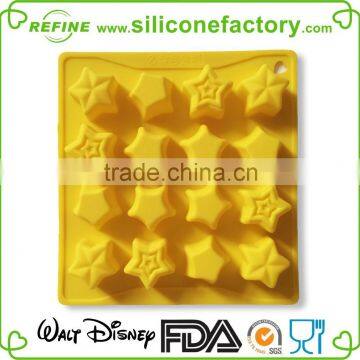 High quality non-stick lovely star shape platinum silicone chocolate mold